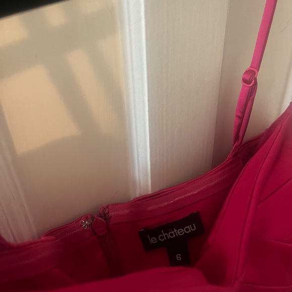 Le Châteaux Pink Satin Dress - Picture 4 of 6